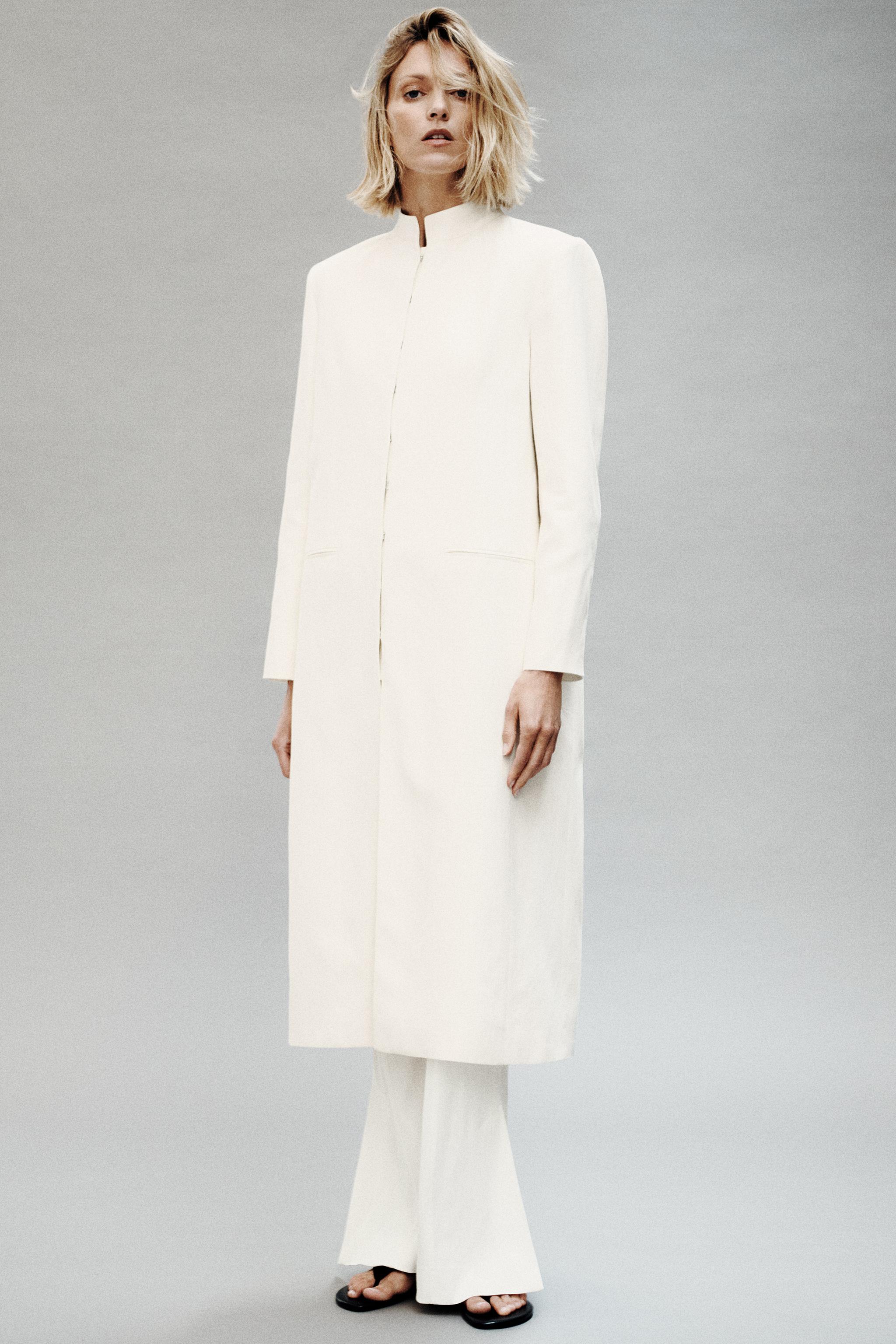 LINEN BLEND FROCK COAT ZW COLLECTION